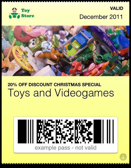 passbook pass toy store